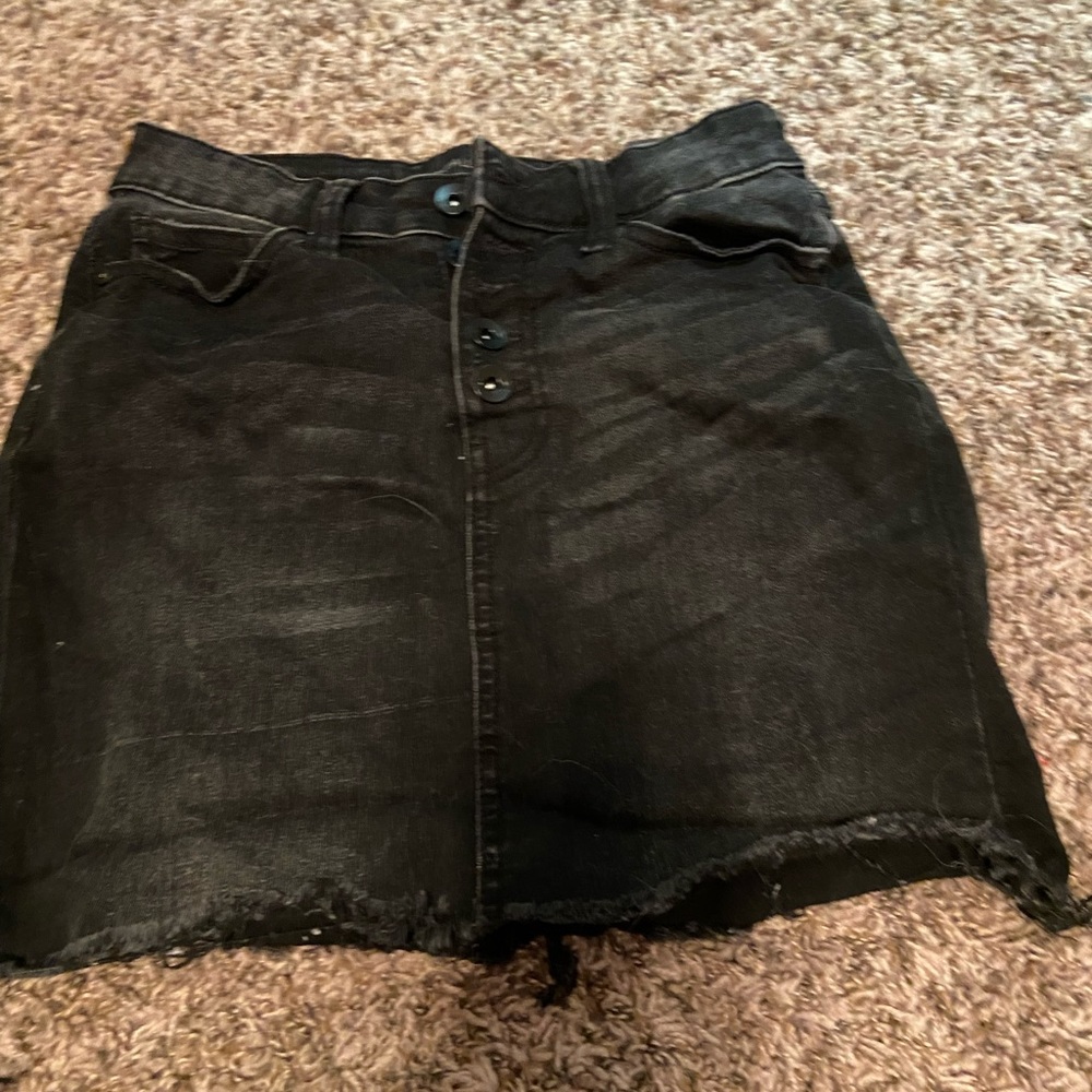 Black jean skirt